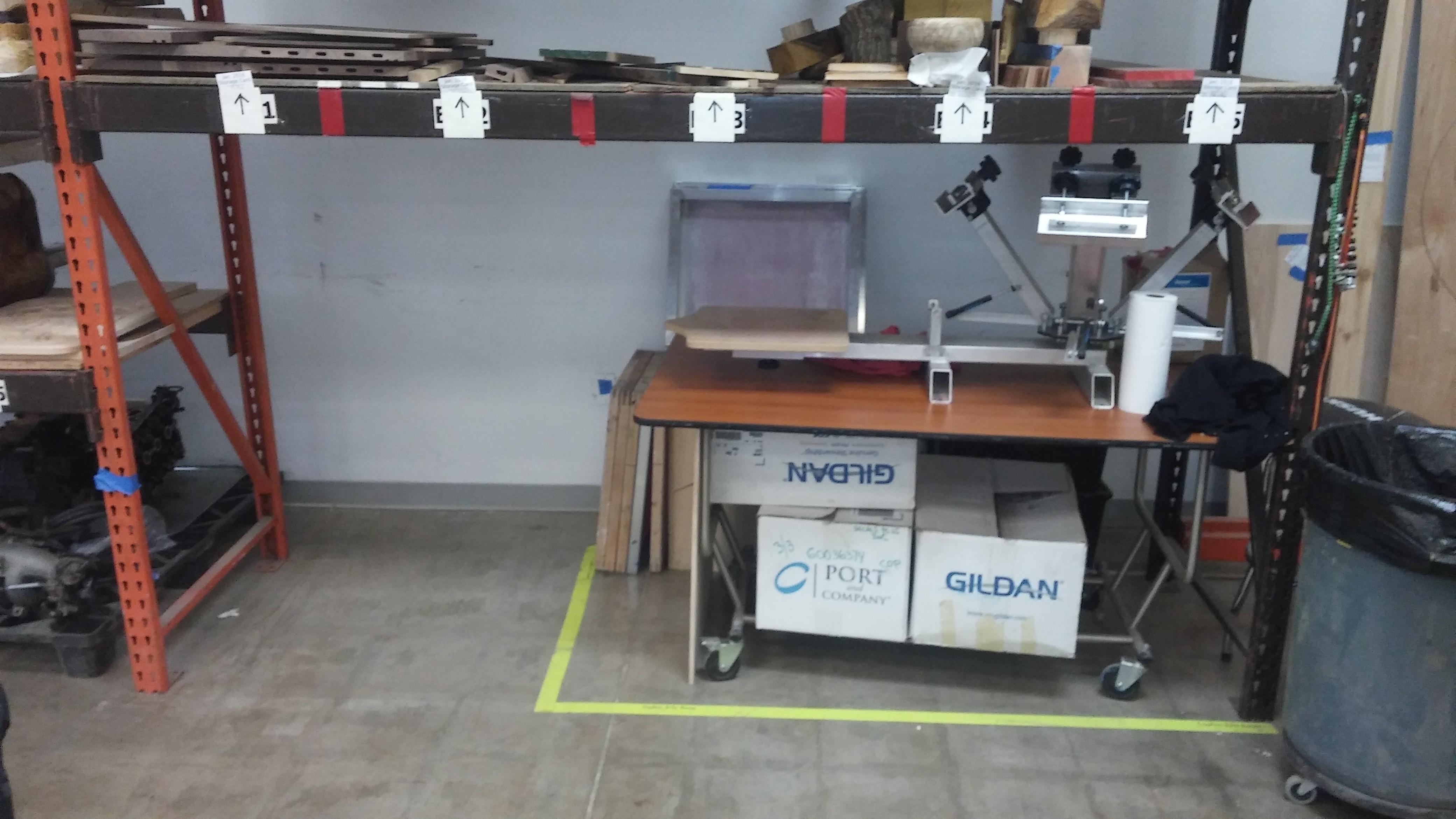 Screen printing press Creative Arts Dallas Makerspace Talk